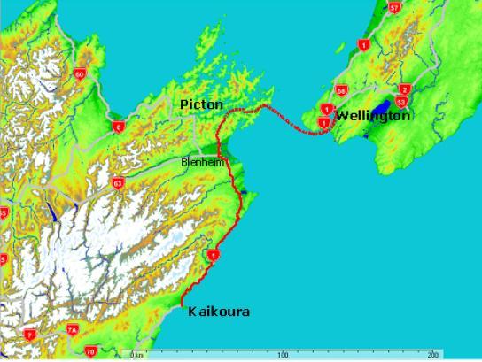 Wellington to Kaikoura via Picton